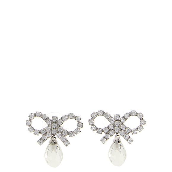 Self Portrait Women 'Bow Crystal Droplet' Earrings